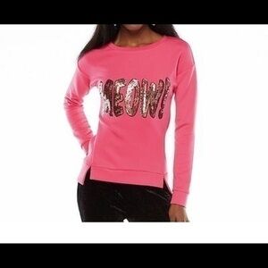 JUICY Couture sweatshirt sequin graphic top Meow.